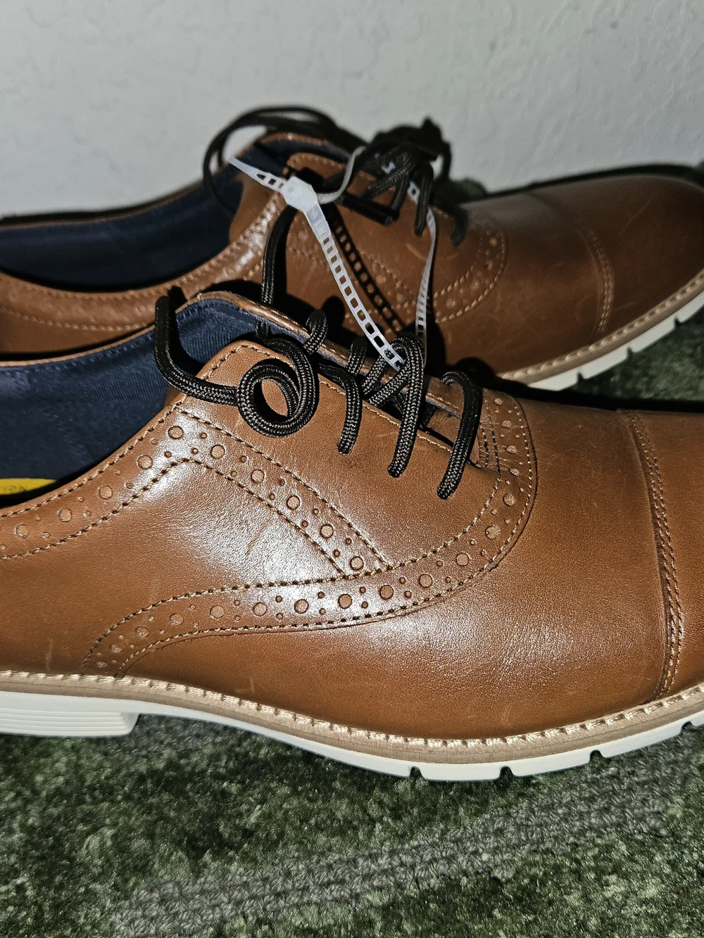 Cole Haan Men’s Brown Leather Cap Toe Oxford Shoes Size 9.5M – New Without Tags